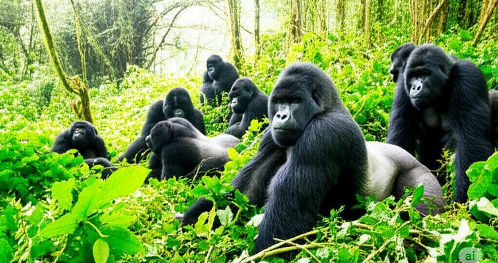 gorilla in the forest